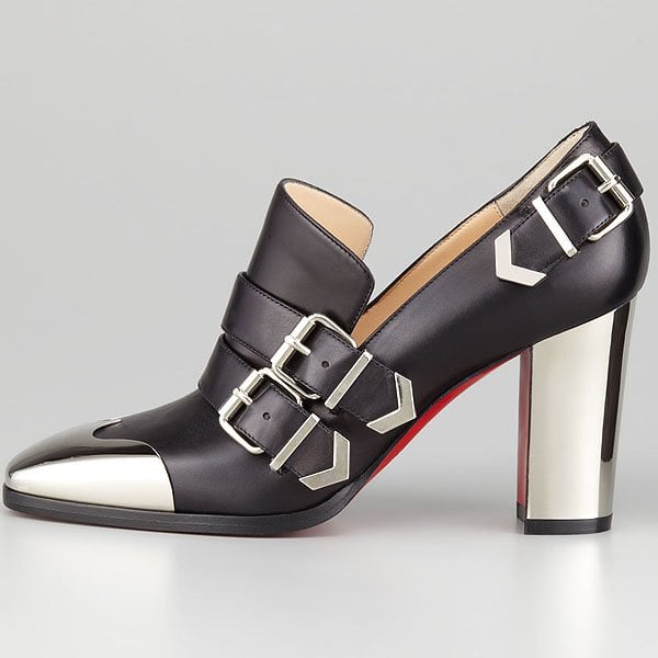 Christian Louboutin Anita Buckled Cap-Toe Pumps