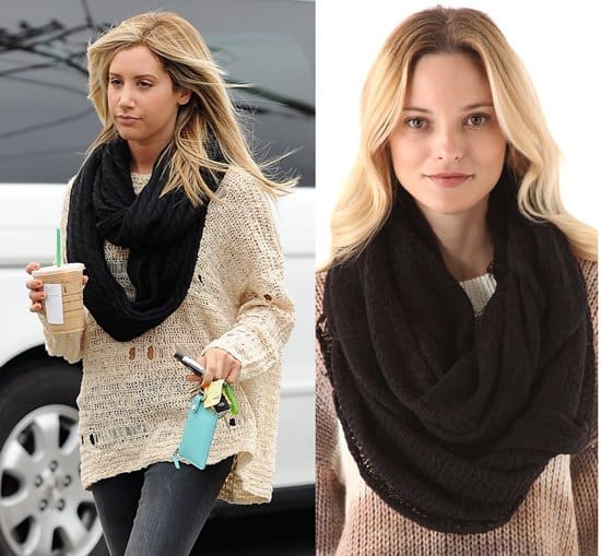Recreate Ashley Tisdale's look with Paula Bianco's wrap scarf