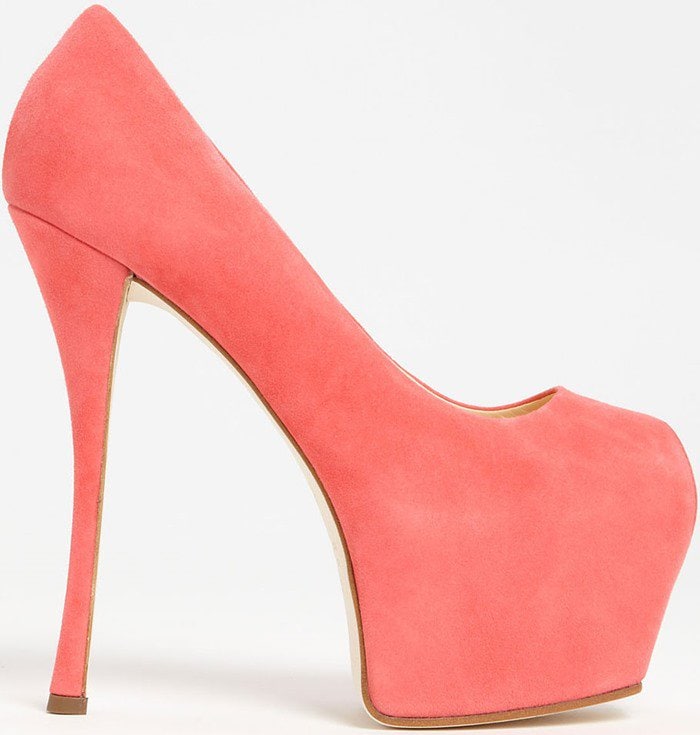 Giuseppe Zanotti Peep Toe Pump Coral