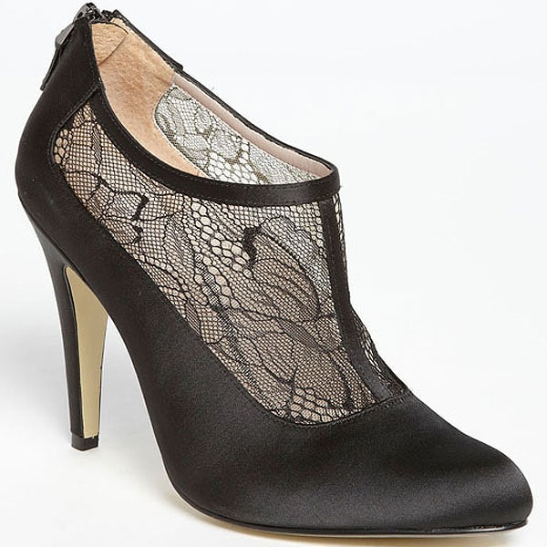 Glint 'Glam' lace and satin booties