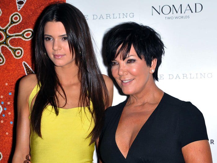 Kendall Jenner posing with her mother, Kristen Mary "Kris" Jenner