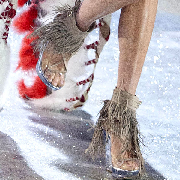 Karlie Kloss wears fringe shoes inspired by Native Americans