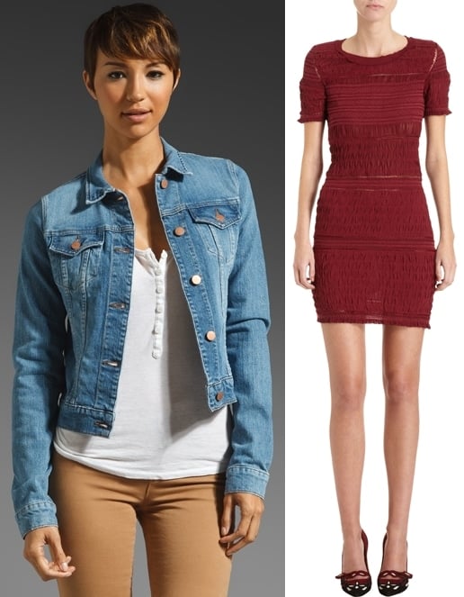 J Brand Denim & Leather Jacket and Isabel Marant Dag Dress