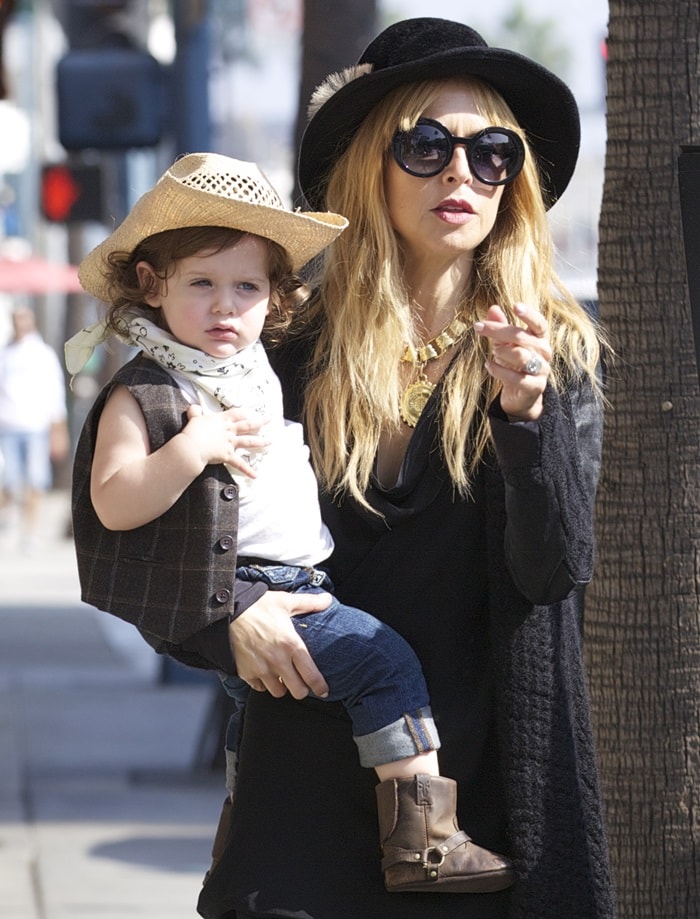 Rachel Zoe and her son, Skylar dressed up for Halloween whilst out and about in Beverly Hills on October 31, 2012