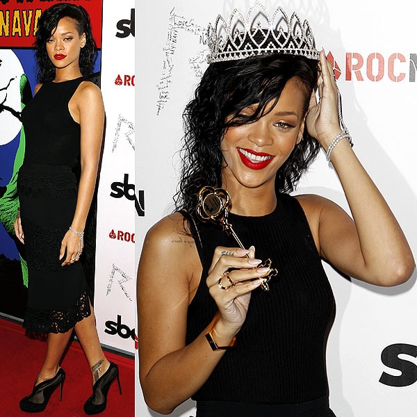 Rihanna arrives at her Halloween party held at Greystones Manor in West Hollywood, California on October 31, 2012
