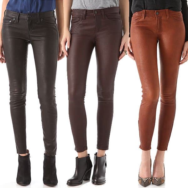 True Religion "Casey" Leather Pants / Joe's Jeans "The Skinny" Leather Pants / J Brand Super Skinny Leather Pants, $1,142.07