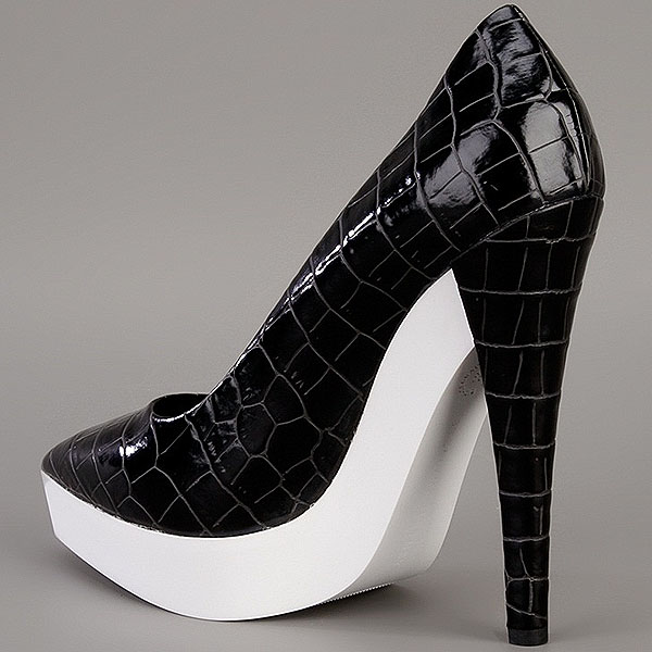 Stella McCartney Faux Crocodile Platform Pumps