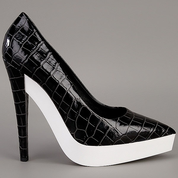 Stella McCartney Faux Crocodile Platform Pumps