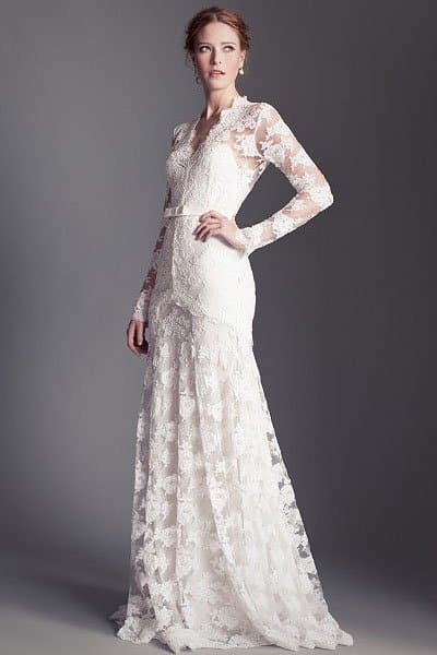 Bridal Inspiration: Alice Temperley's 'Guinevere' dress offers brides a touch of royal elegance with its intricate lace and refined silhouette