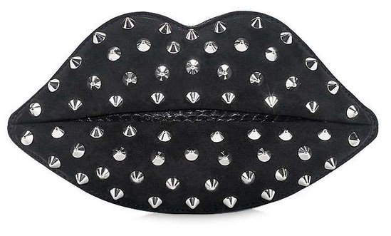 Lulu Guinness Studded Lips Perspex Clutch