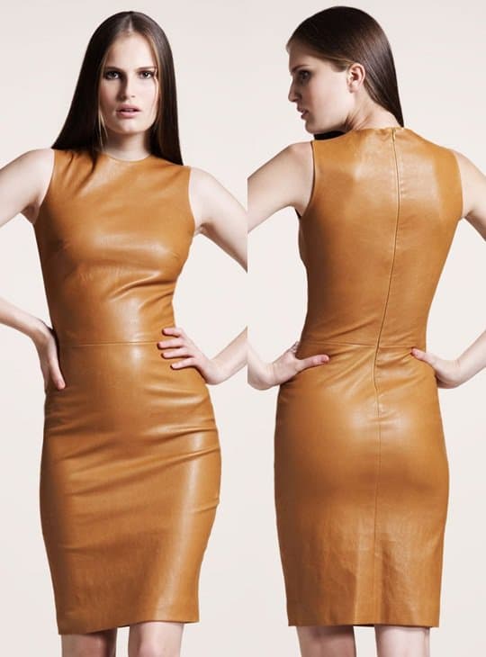 The Row Sleeveless Stretch Leather Dress