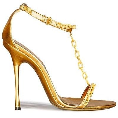 Tom Ford Spring Summer 2012 Gold Chain Sandal