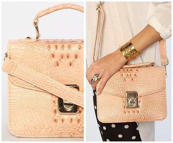 Nila Anthony Croc Box Purse