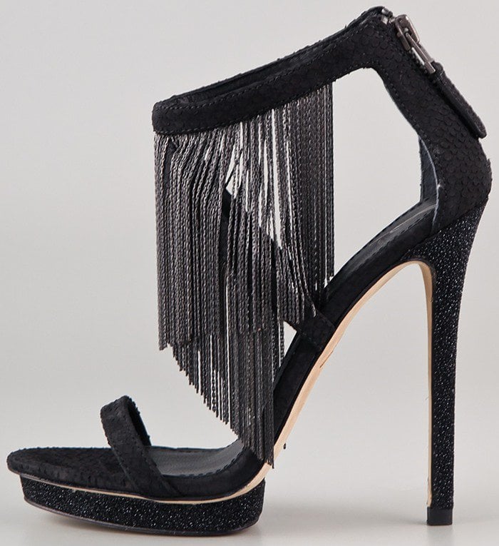 Black B by Brian Atwood ‘Cassiane’ Chain Fringe Sandal