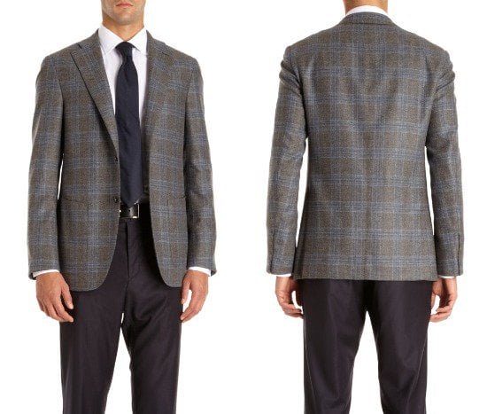 Barneys New York Two-Button Check Jacket