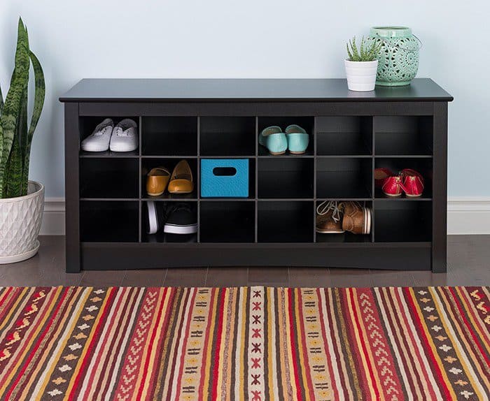 Shoe Storage Cubbie Bench