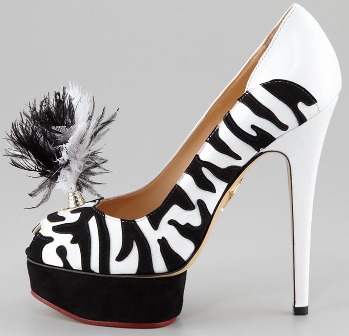 Charlotte Olympia Zelda Trompe l'Oeil Zebra Platform Pump