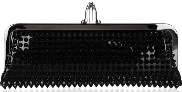Christian Louboutin “Miss Loubi” Spiked Patent-Leather Clutch