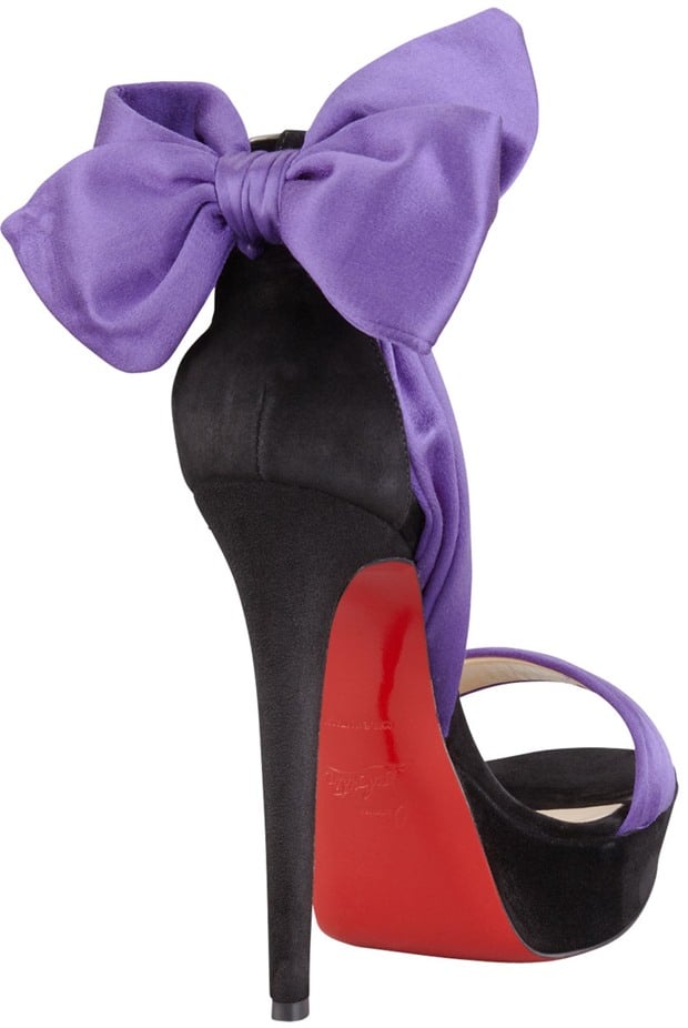 Christian Louboutin Vampanodo Satin Bow Red Sole Sandals