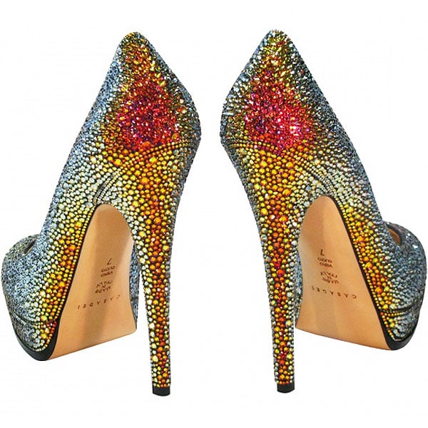 Crystal Heels Casadei "Volcano" Custom Swarovski Crystal Pumps