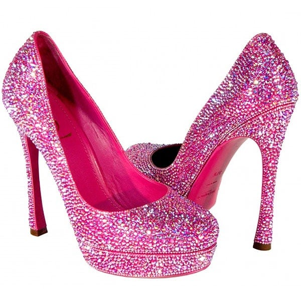 Crystal Heels YSL Pink "Palais" Pumps