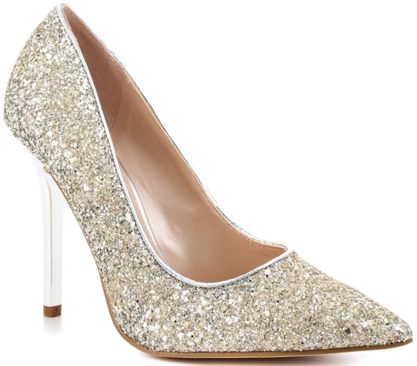 GUESS Neodany Pumps in Silver Glitter