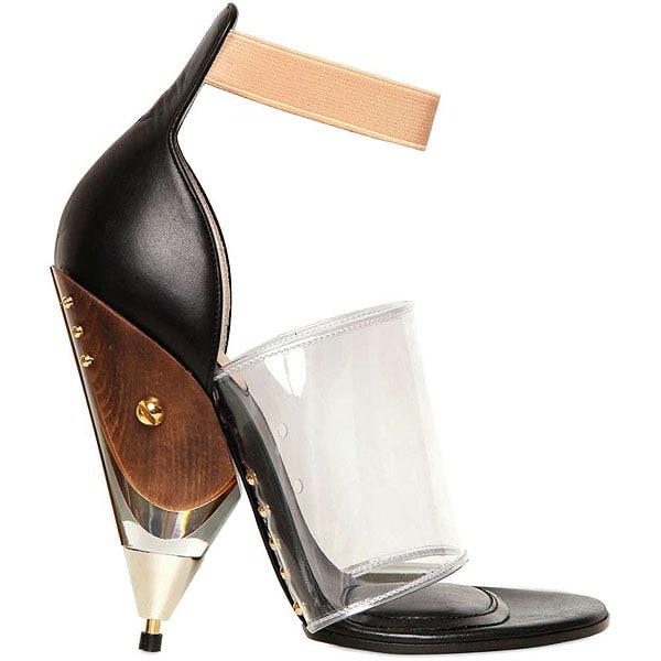 Givenchy Spring 2013 Wooden Heel Clear-Strap Sandals