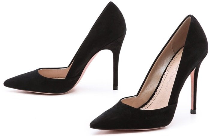 Pointed-toe Jean-Michel Cazabat pumps look timeless in velvety suede