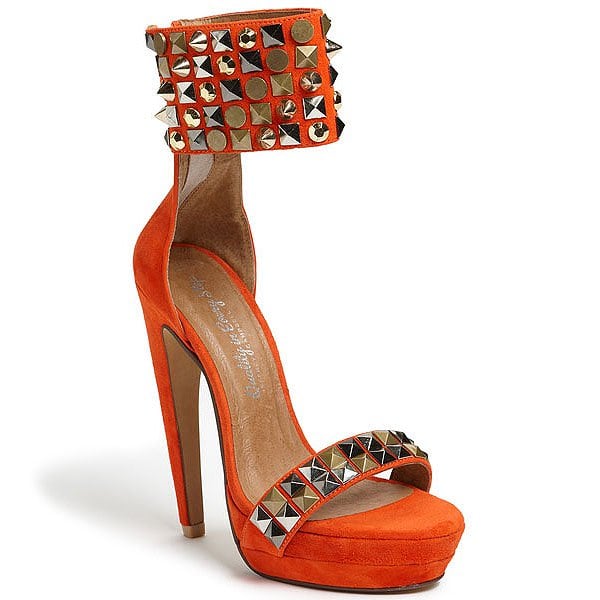 Jeffrey Campbell "Kylie" Studded Ankle-Cuff Platform Sandals