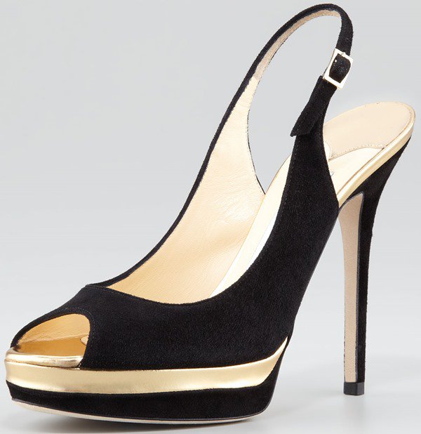 Jimmy Choo 'Frosting' Slingback Pumps in Black