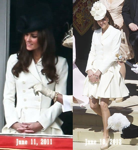 Regal in Alexander McQueen - Capturing moments of royal duty in a coat dress that blends tradition with contemporary flair, at Trooping The Colour and the Garter Ceremony