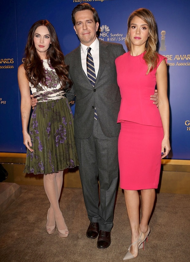 Megan Fox, Ed Helms, and Jessica Alba at the 70th Annual Golden Globe Awards nominations announcement