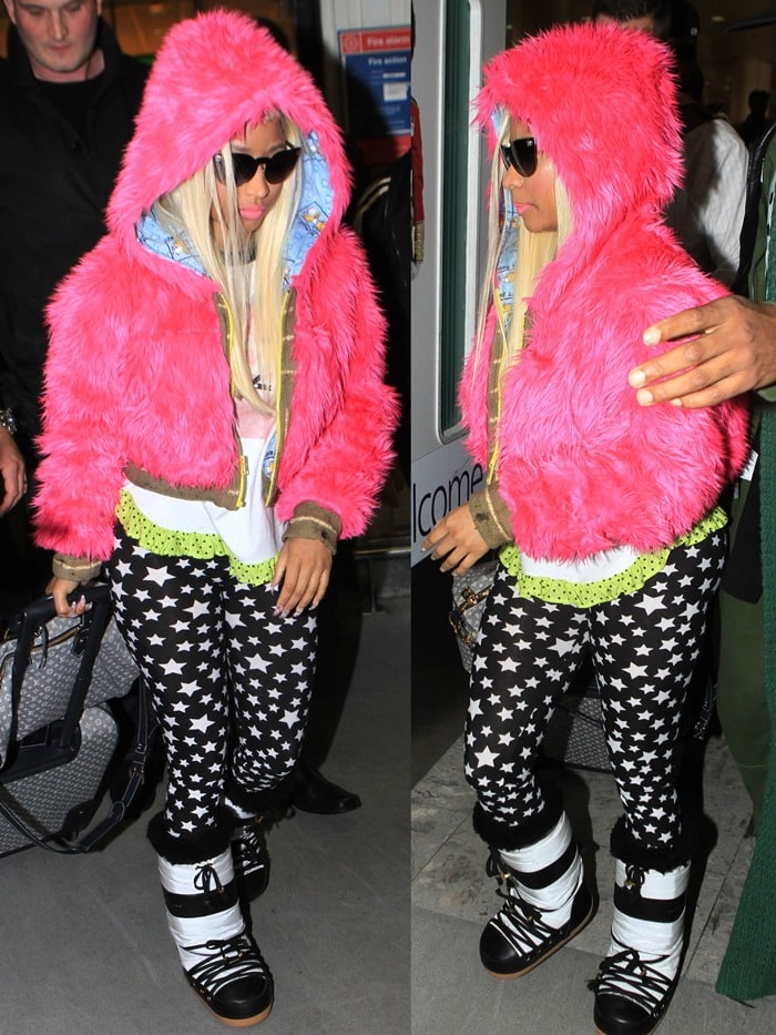 Nicki Minaj arriving at her hotel in London on April 17, 2012