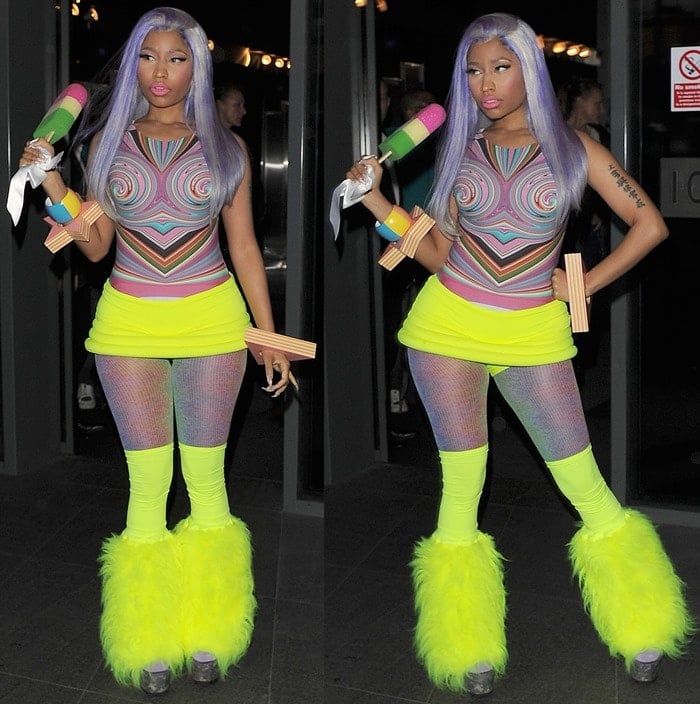 Nicki Minaj leaving her hotel in London on April 20, 2012