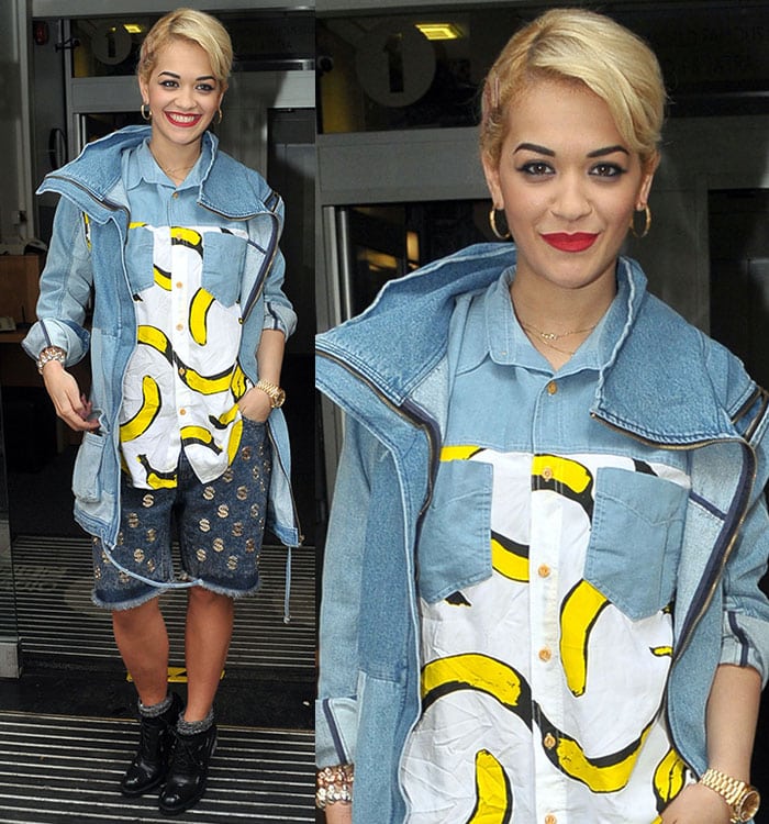 Rita Ora leaves the BBC Radio 1 Studios in London