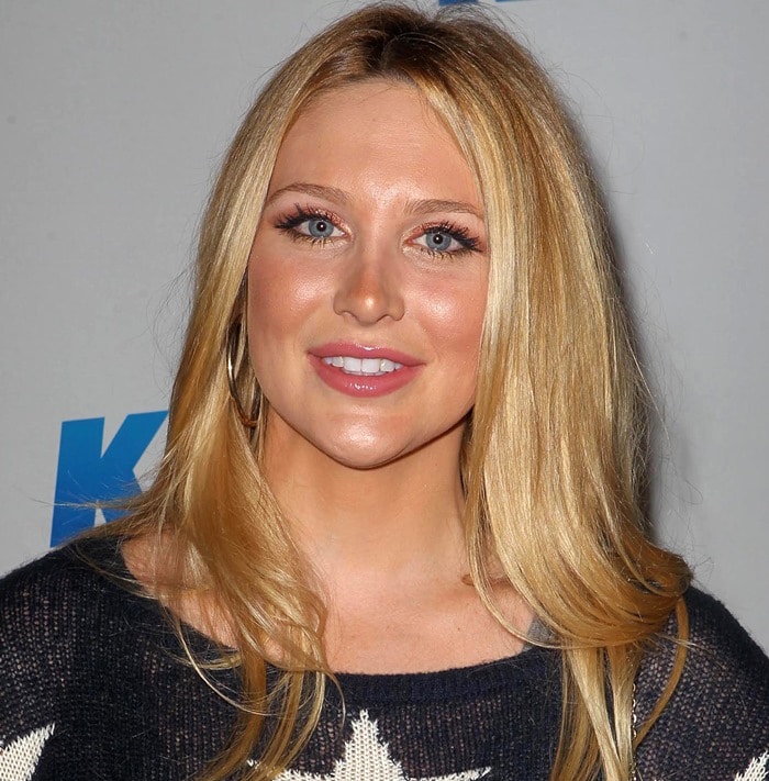 Caught in a moment of joy, Stephanie Pratt shines at the 2012 KIIS FM Jingle Ball