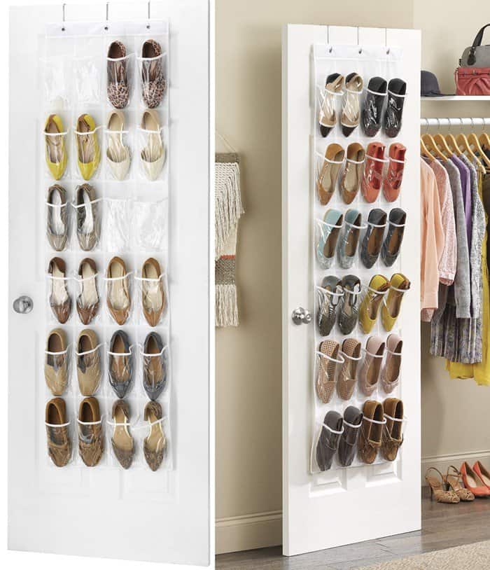 Whitmor Crystal Clear Over The Door Shoe Organizer