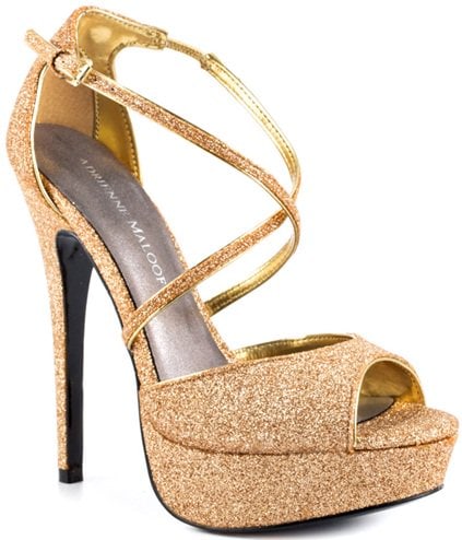 Adrienne Maloof Yvonne Sandals in Gold