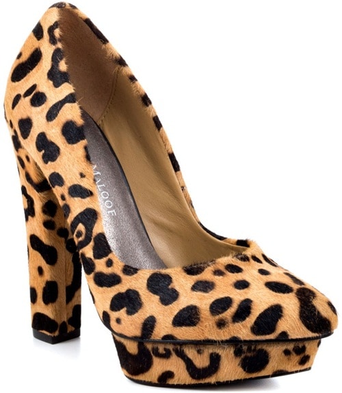 Adrienne Maloof Yelena II Platform Pump in Leopard Print