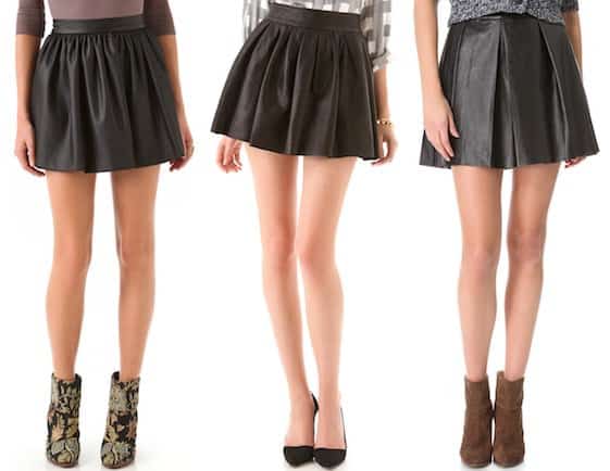 This season's must-haves: Chic pleated leather skirts from Elkin, Alice + Olivia, and ONE by Boundary