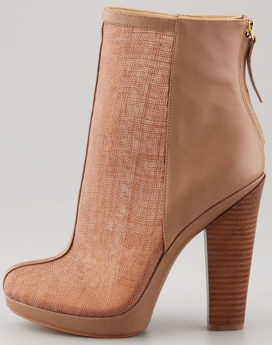 Rachel Zoe Maddy Raffia Ankle Boots in Beige