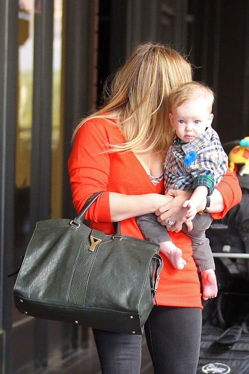 Hilary Duff took her son, Luca Cruz Comrie, to a class in Sherman Oaks