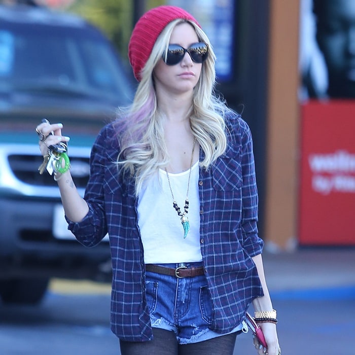 Ashley Tisdale was spotted out in LA in a very casual but cute ensemble