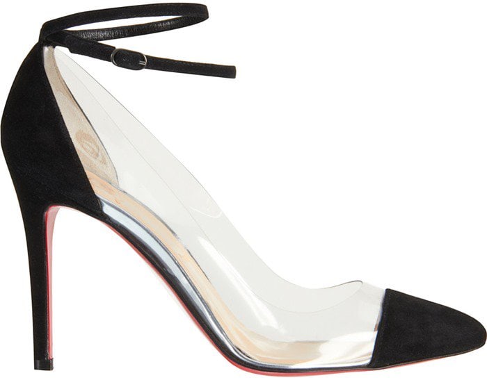 Christian Louboutin Un Bout Illusion Red Sole Pump Black