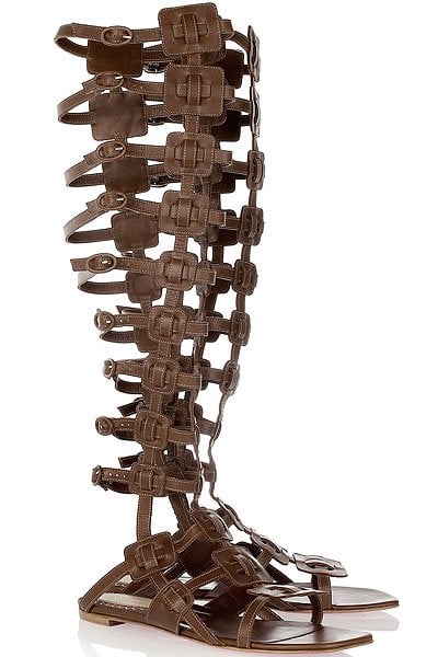 Christian Louboutin "Rose Du Desert" Knee-High Gladiator Sandals