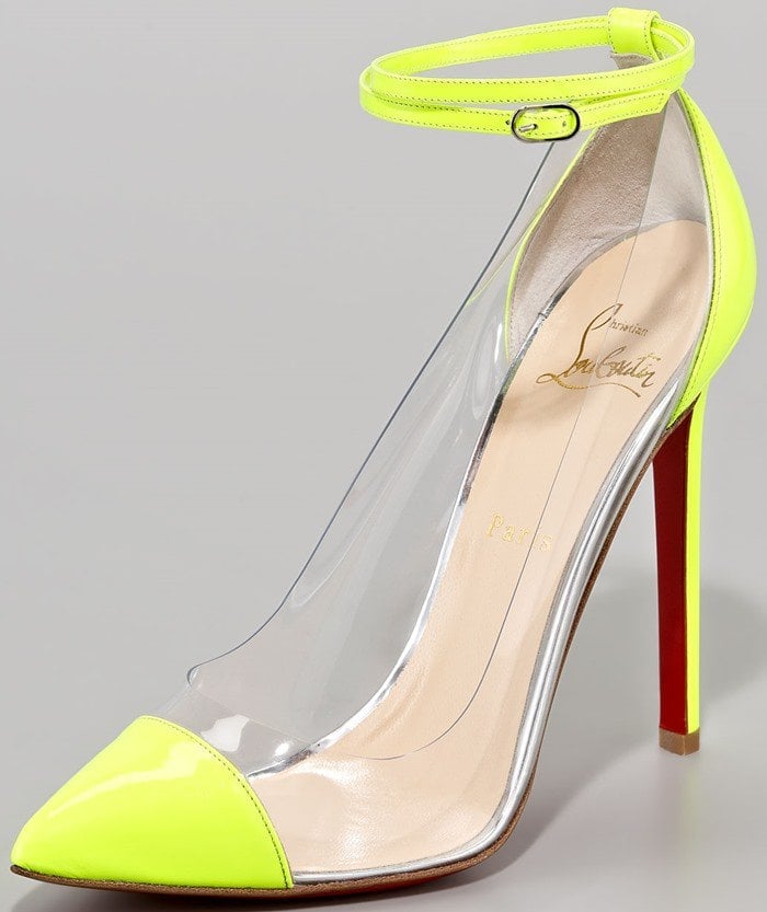 Christian Louboutin Un Bout Illusion Red Sole Pump Yellow