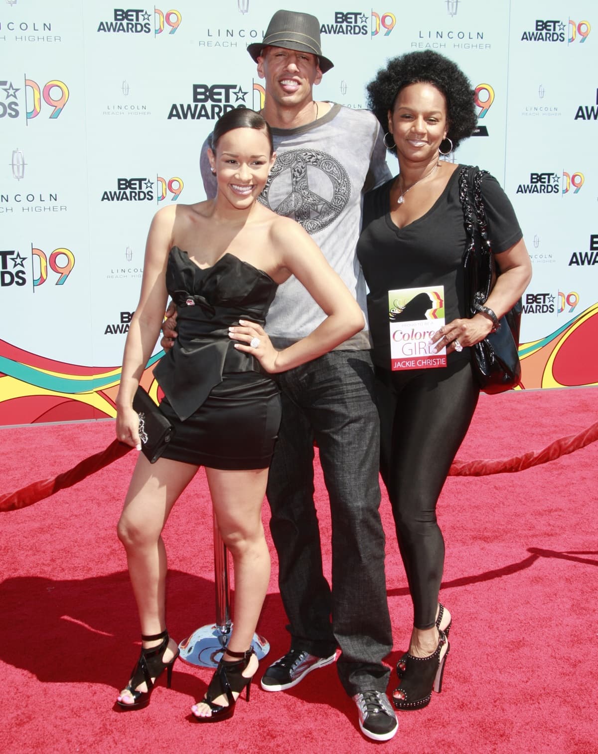 Doug Christie with his wife Jackie and their daughter Chantel at the 2009 BET Awards