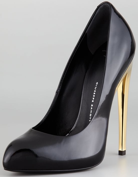 Black Giuseppe Zanotti Mirror Patent Leather Pumps