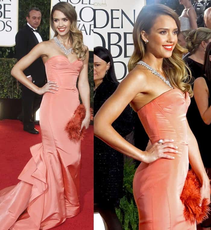 Jessica Alba at the 70th Annual Golden Globe Awards held at the Beverly Hilton Hotel