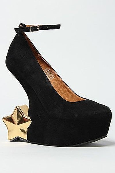 Jeffrey Campbell "Starynite" Star Heel-Less Ankle-Strap Pumps